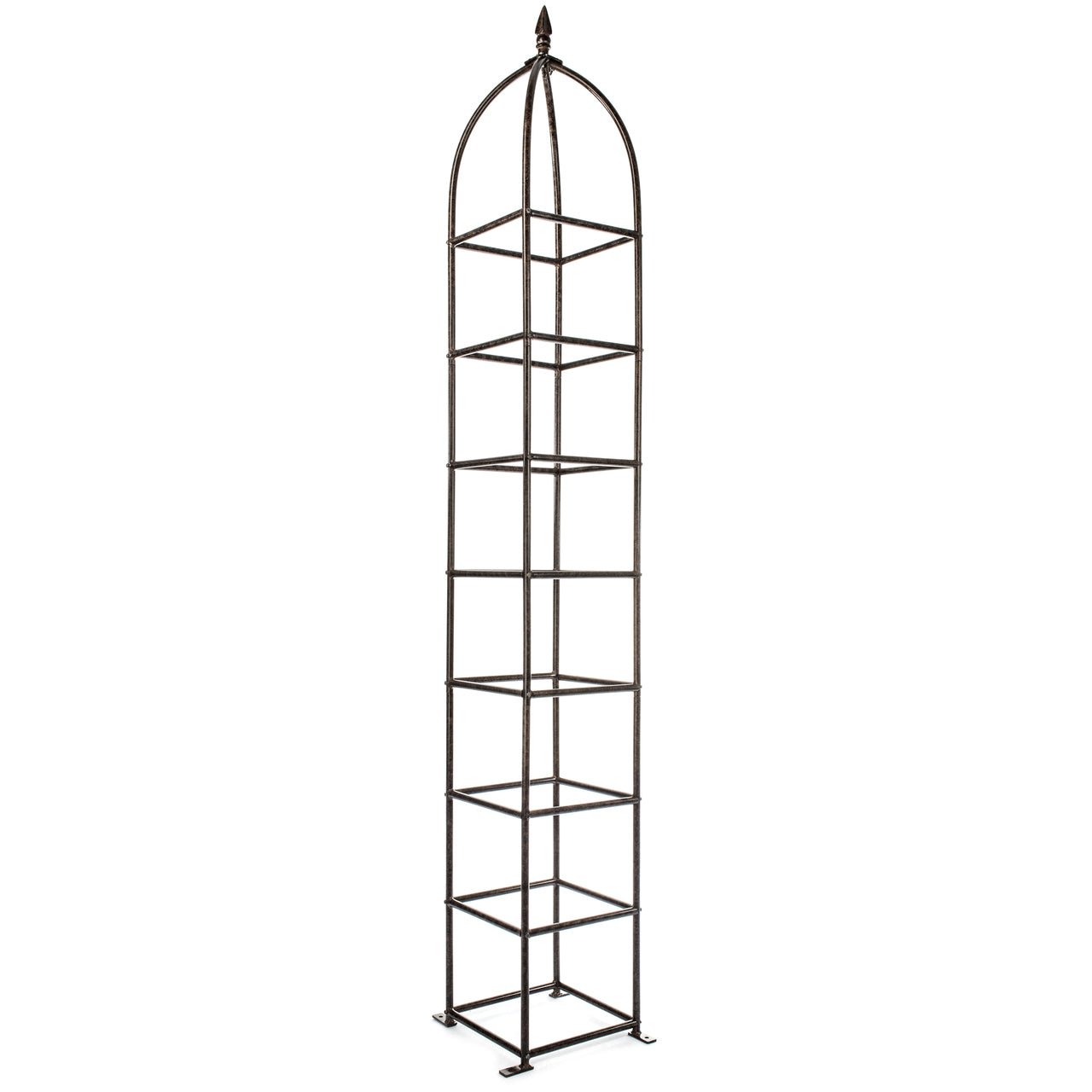 H Potter angled view of chic farming obelisk trellis