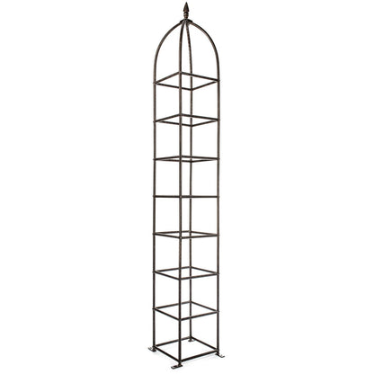 H Potter angled view of chic farming obelisk trellis
