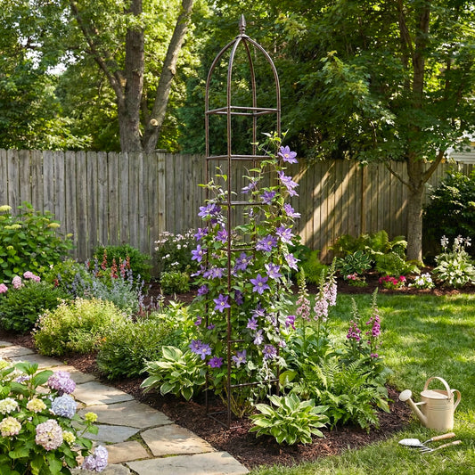H Potter Chic Farming Obelisk Trellis 12" Square 101" Tall