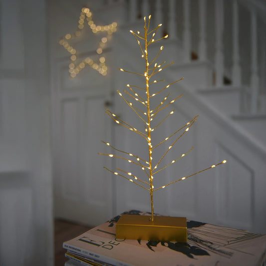 H Potter Festive 16" Tree Light – Gold Table Decoration
