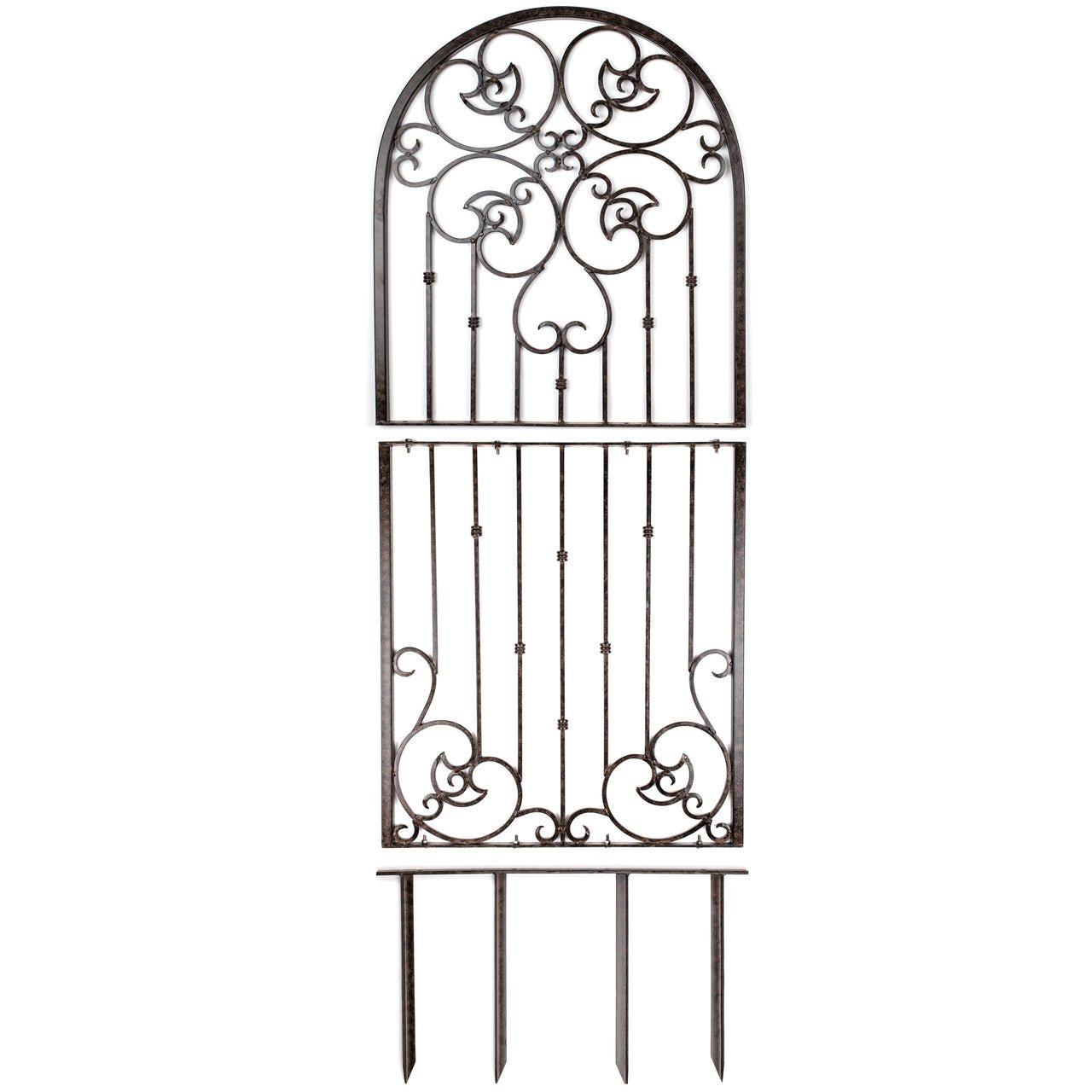 H Potter metal trellis, ornate scroll design, tall privacy accent in pieces