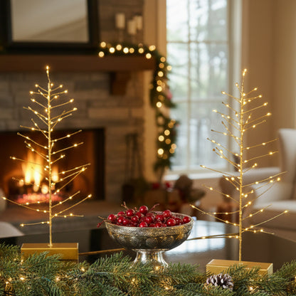 H Potter Festive 16" Tree Light – Gold Table Decoration