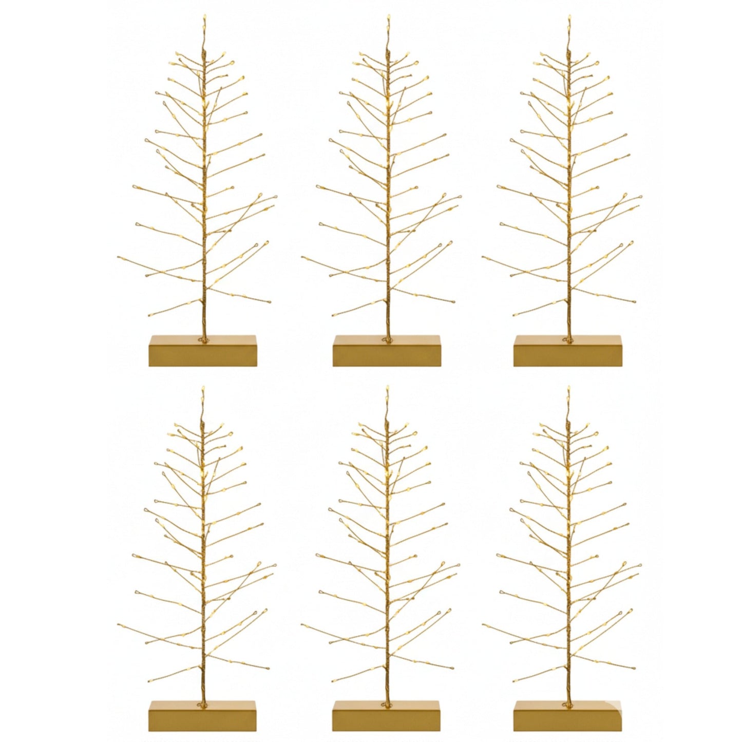 H Potter Festive 16" Tree Light – Gold Table Decoration