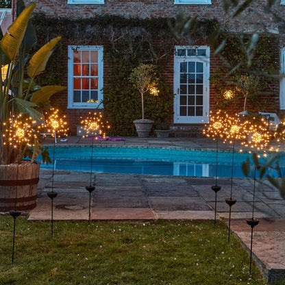 H Potter Solar Sparkle Stake Light – 90 LED Outdoor Solar Garden Light