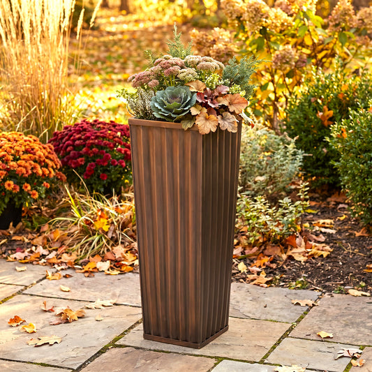 H Potter Kensington Planter | 29" Antique Copper Indoor Outdoor Planter